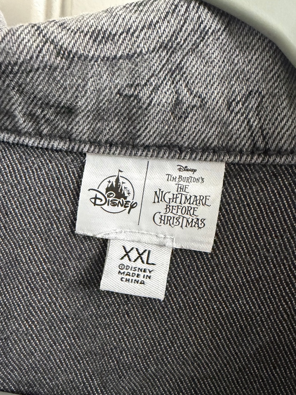 Disney The Nightmare Before Christmas Gray Denim Jacket - Picture 2 of 7